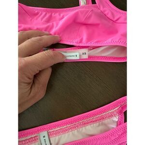 Solid & Striped Neon Pink Bikini